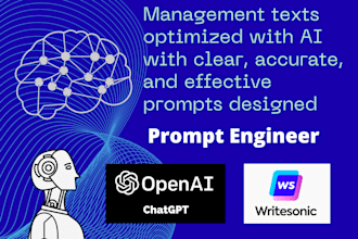 create prompts to get management texts optimized with ai