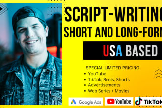 write creative video scripts for tiktok, youtube and ads