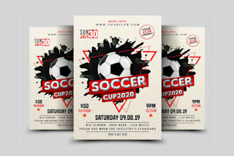 design sports and fitness, gym, basketball, soccer, flyer