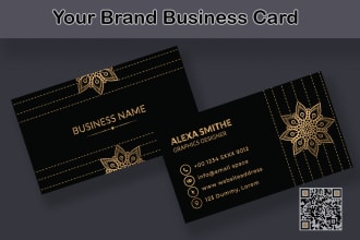 design your modern, luxury, professional, square print ready business cards