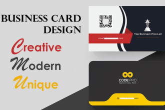 design professional or creative business cards or stationery