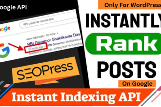 set up the google indexing API with seopress for wordpress