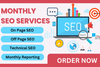 be your website manager and provide monthly SEO service for keyword ranking