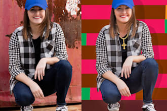 do model retouching and add jewelry on model, skin retouch background removing
