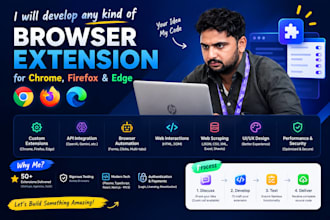 develop any kind of extension script for chrome firefox edge