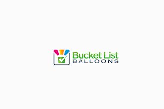 design unique bucket list balloons logo