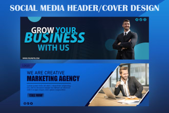 design a twitter header, facebook cover or linkedin banner
