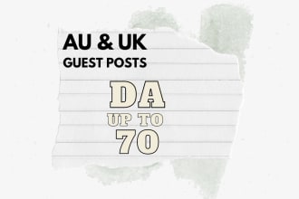 do guest posts with do follow australian and UK backlinks