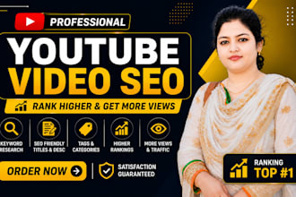 do youtube video SEO to rank your videos on first page and boost views