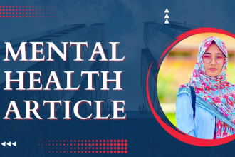 research and write mental health and wellness articles