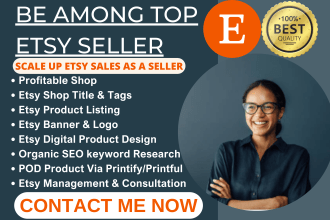 setup profitable etsy shop print on demand etsy digital product listing rank SEO