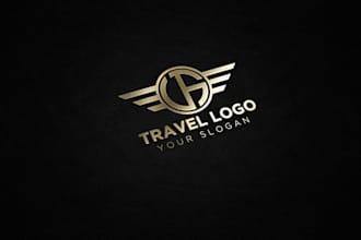 make eye catching  travel logo design without any copyright concept