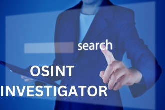 be your osint private investigator, background checker and detective