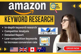 do amazon keyword research via helium 10 for listing and PPC