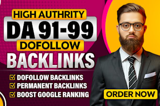 boost ranking with high da 90 authority dofollow SEO backlinks for link building