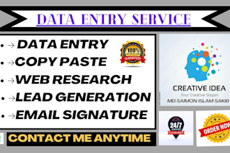 do accurate data entry,copy paste,lead generation,web research