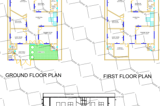 be your architect, draftsman 2d floor plan, section, elevation, in autocad