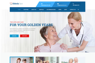 create a professional home care, wellness , dental care , elderly care website