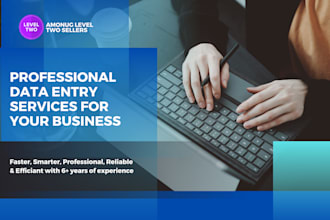 provide professional data entry services with fast turnaround