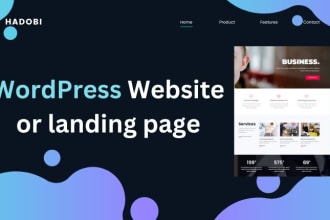 create wordpress landing page or website with elementor pro