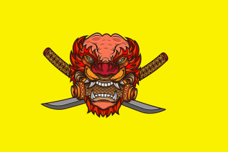 design creative dragon mask mascot head  logo for you in just 1 day