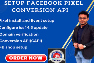 setup facebook pixel,conversation API, IOS 14, catalog, shop