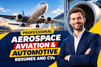 build aviation resumes, CV for pilots, flight attendants, and aerospace roles