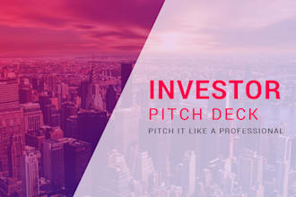 write, design investor pitch deck and powerpoint presentation