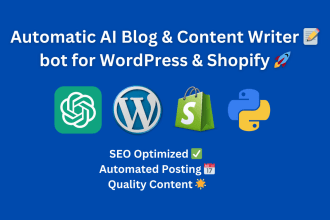 automate your shopify and wordpess  blog writing with gpt bot integration