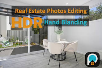 do real estate hdr photos editing with natural blending