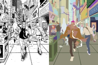 do the flat for your comic book