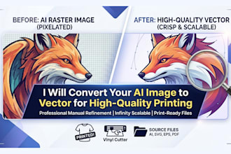manually vector trace and vectorize your ai generated image
