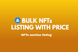 do bulk opensea nfts price listing and auction