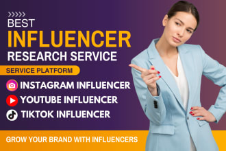 build best instagram, youtube, tiktok influencers list for influencer marketing