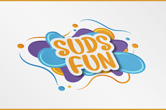 be make childcare, daycare, kids and education creative logo