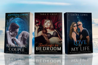 design erotic book cover or romance book cover and ebook cover