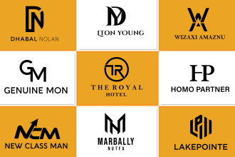 design modern monogram logo with initial letters for personal branding