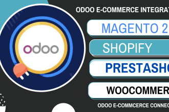 connect odoo to shopify, magento 2, prestashop, woocommerce