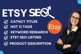 do etsy seo listing with product title description and tags
