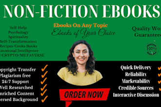 ghostwrite non fiction ebook or book for you non fiction ebooks for you