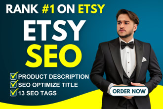 rank etsy listing, for boost etsy sale with etsy SEO titles and tags