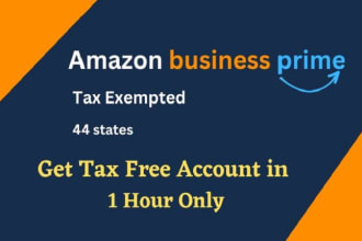 create amazon business prime tax exempted id