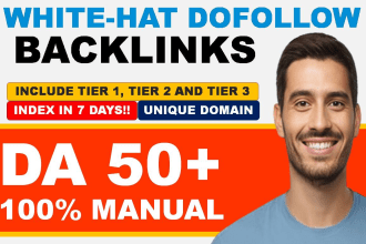 build 150 high authority tier 1 backlinks relevant to your niche