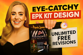 design your epk media press kit or one sheet with clickable link