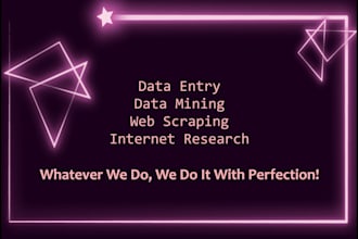 do data entry, web scraping in low price