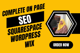 do expert on page SEO optimization for squarespace, wordpress, and wix website