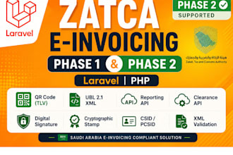 integrate zatca phase 2 e invoicing and fatoorah qr code in laravel