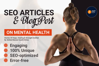 write SEO articles and blog posts on mental health