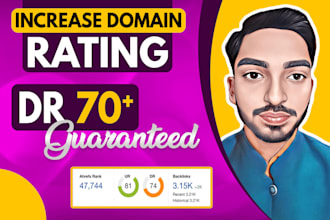 increase domain rating ahrefs dr 50 increase dr using dofollow seo backlinks