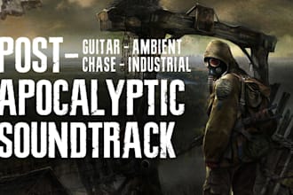 compose a post apocalyptic rock guitar ambient track for you